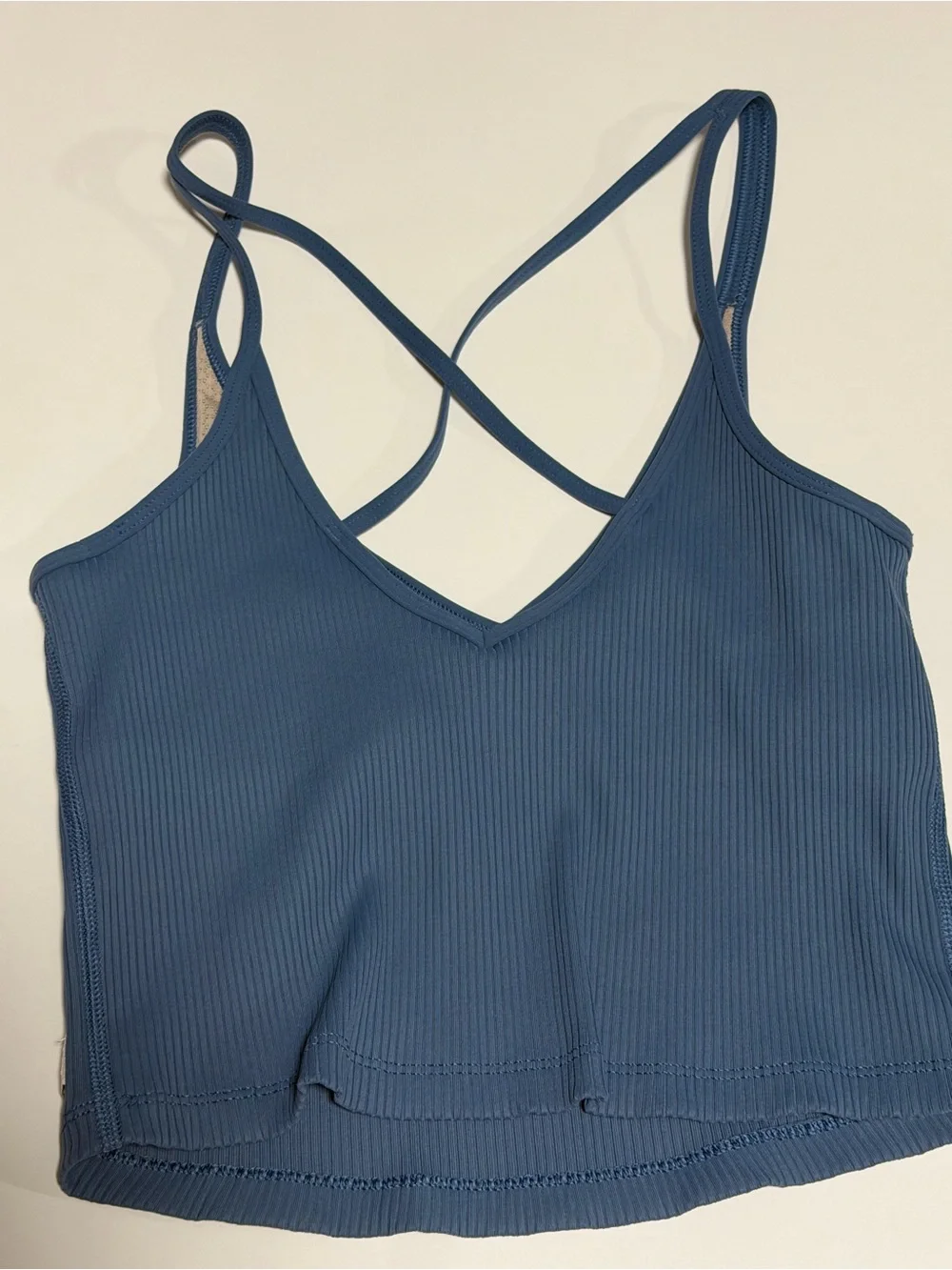 Vuori Ribbed Tank in Dusty Blue - Picture 3 of 3